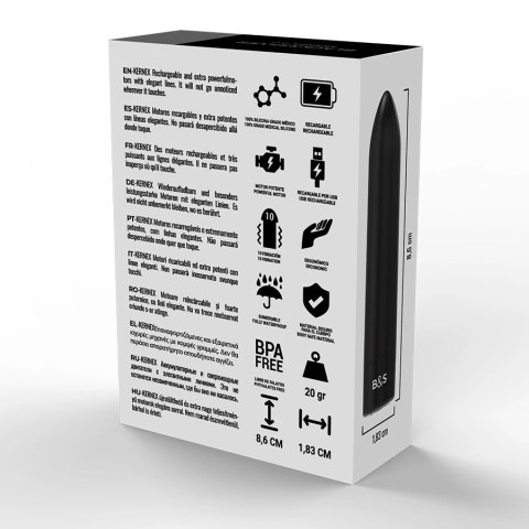 BLACK&SILVER Kernex 2 Czarny Metaliczny Wibrujący Pocisk Magnetyczny