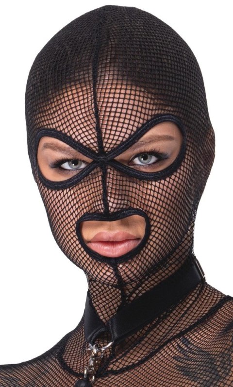 Bad Kitty Komplet Siatkowy Basque z Maską i Chokerem L