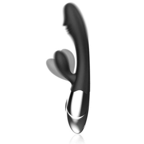 Black & Silver Kaleb Vibe dwusilnikowy model silikonowy 20 cm USB