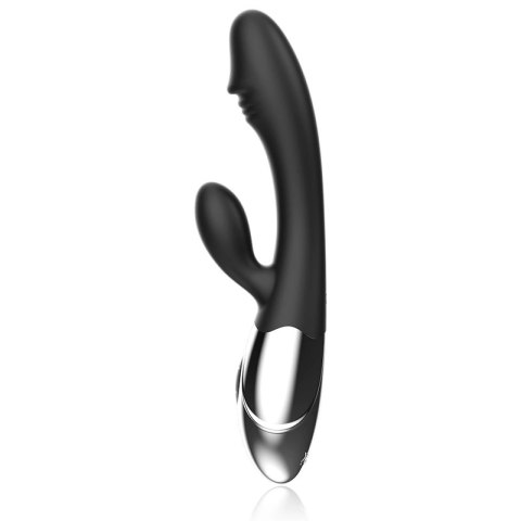Black & Silver Kaleb Vibe dwusilnikowy model silikonowy 20 cm USB