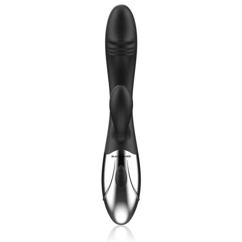 Black & Silver Kaleb Vibe dwusilnikowy model silikonowy 20 cm USB