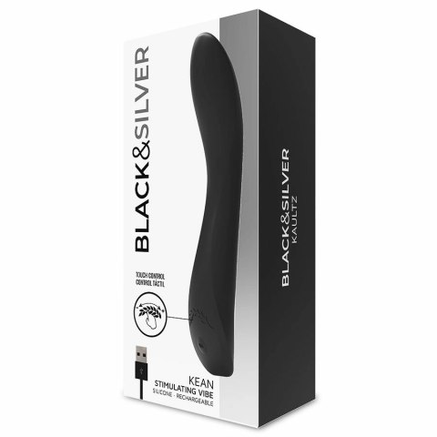 Black & Silver Kean Touch Control - silikonowy model z ładowaniem USB, wodoodporny