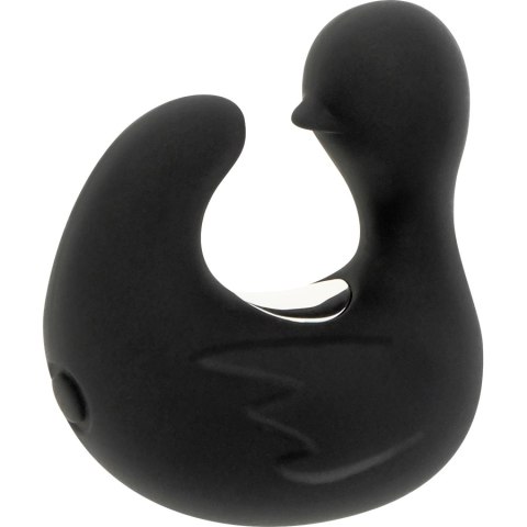 Black&Silver DuckyMania - silikonowa ładowalna miniaturowa maszyna intymna