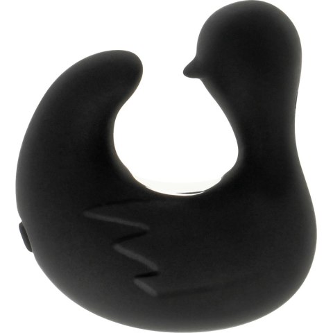 Black&Silver DuckyMania - silikonowa ładowalna miniaturowa maszyna intymna