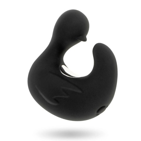 Black&Silver DuckyMania - silikonowa ładowalna miniaturowa maszyna intymna