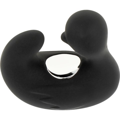 Black&Silver DuckyMania - silikonowa ładowalna miniaturowa maszyna intymna