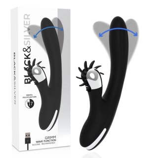 Black&Silver Grimm Wave - silikonowy model z funkcją fali i ładowaniem USB