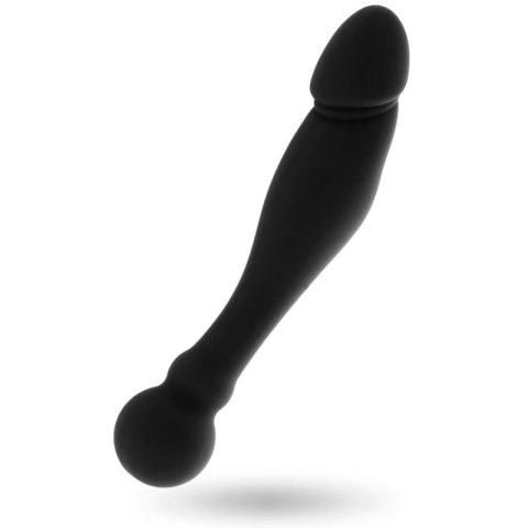 Black&Silver Karl 18 cm - silikonowy stymulator anatomiczny do punktu G, czarny