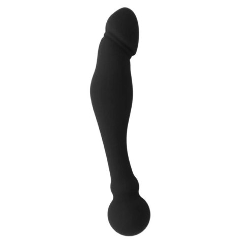 Black&Silver Karl 18 cm - silikonowy stymulator anatomiczny do punktu G, czarny