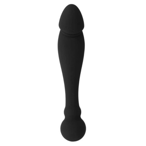 Black&Silver Karl 18 cm - silikonowy stymulator anatomiczny do punktu G, czarny