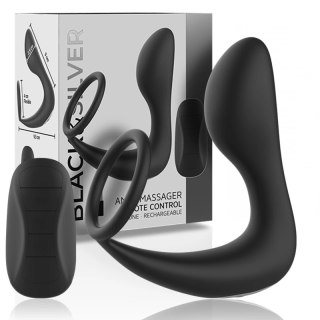 Black&Silver Model BS9229 Masażer zdalny silikonowy czarny średni
