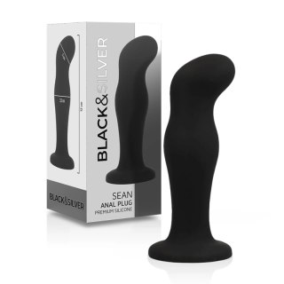 Black&Silver Sean Czarny Korek Anatomiczny Silikonowy Premium