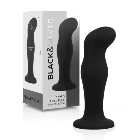 Black&Silver Sean Czarny Korek Anatomiczny Silikonowy Premium