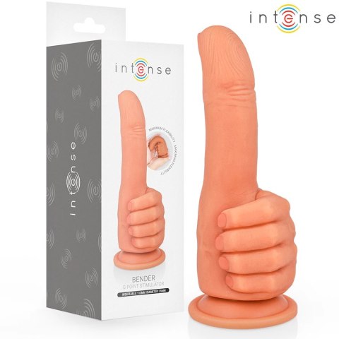 Intense Bender - Elastyczny model dłoniowy z przyssawką 11,3 cm, silikon