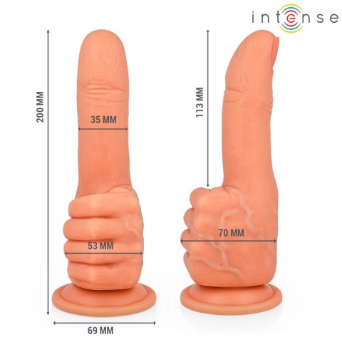 Intense Bender - Elastyczny model dłoniowy z przyssawką 11,3 cm, silikon