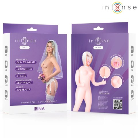 Intense Dolls Irina - Nadmuchiwana lalka 145 cm, anatomiczna sylwetka, 3 strefy