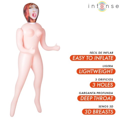 Intense Dolls Scarlett 145 cm - Nadmuchiwana lalka anatomiczna 3 strefy
