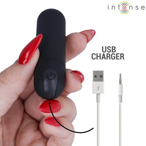 Intense Karen Mini czarny - kompaktowy stymulator wibracyjny USB