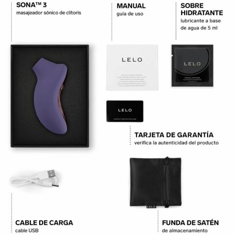 LELO SONA 3 Cyber Purple - Sonic System, 12 Trybow, Aplikacja