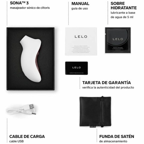 LELO SONA 3 Sonic System Cream - Precyzyjna Maszyna Intymna Bluetooth