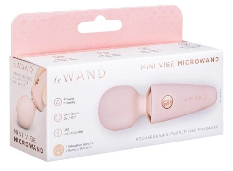 Le Wand Mini Microwand Rose Go - kompaktowy masażer podrożny, rożowy