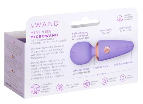Le Wand Mini Microwand Rose - Kompaktowy masażer relaksacyjny USB 10 cm