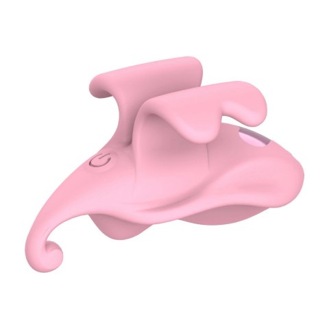 Loveline Dual Finger Vibrator Pink - Kompaktowy model wodoodporny