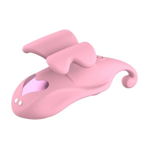 Loveline Dual Finger Vibrator Pink - Kompaktowy model wodoodporny