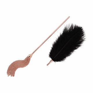Rosy Gold Feather Tickler & Whip 2w1 - Roża Złota, elegancki design