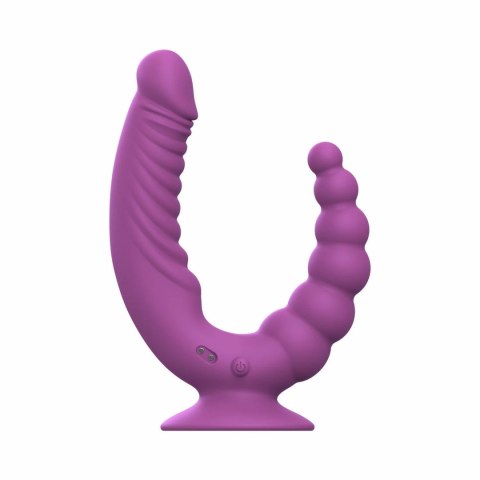 Teazers Double Vibrator Fioletowy z Przyssawką i Pilotem Bezprzewodowym