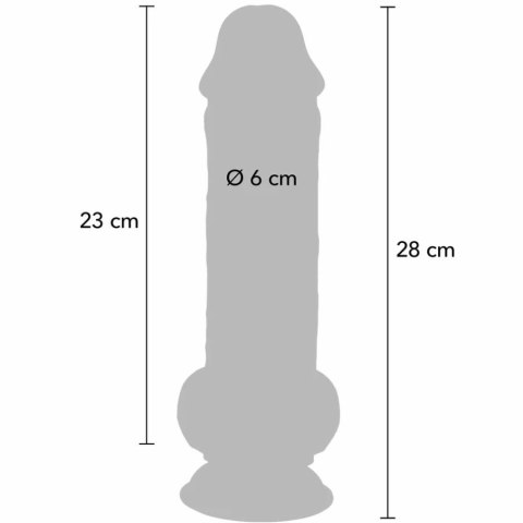 ToyJoy Get Real Deluxe 28 cm - model anatomiczny z przyssawką, TPE