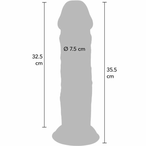 ToyJoy Get Real Deluxe TPE dwuwarstwowy model intymny 35,5 cm z przyssawką