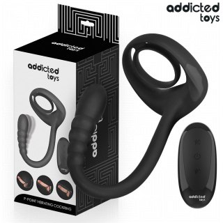 Addicted Toys P-Spot Pierścień Wibracyjny z Pilotem, Silikon Medyczny