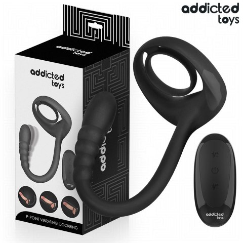 Addicted Toys P-Spot Pierścień Wibracyjny z Pilotem, Silikon Medyczny