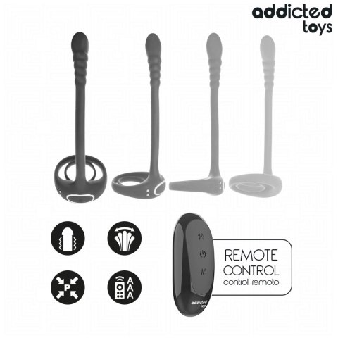 Addicted Toys P-Spot Pierścień Wibracyjny z Pilotem, Silikon Medyczny