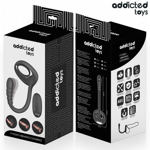 Addicted Toys P-Spot Pierścień Wibracyjny z Pilotem, Silikon Medyczny