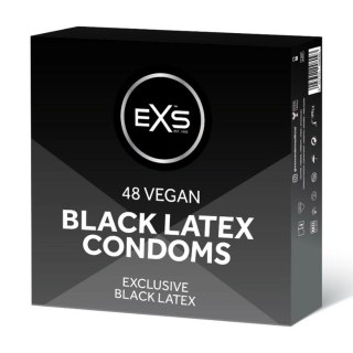 EXS Black Latex 48 szt. Prezerwatywy anatom. czarne, lateksowe