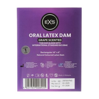 EXS Grape Oral Dam - Arkusz lateksowy o smaku winogronowym 1 szt.