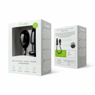 EasyToys - Nadmuchiwany Korek Anatomiczny Czarny z Zaworem Bezpieczeństwa
