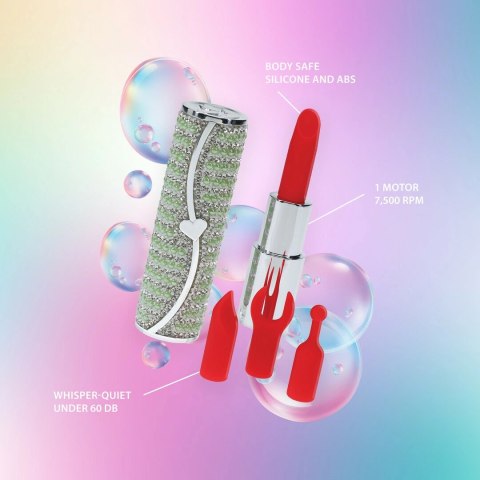 Loveline Candy Model Lipstick Zielony - Miniaturowy Wibrator 4 Końcowki