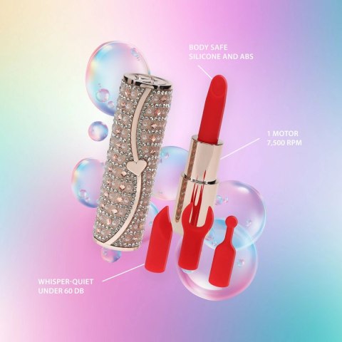 Loveline Shots Tiffany model Lipstick Pink - urządzenie wielofunkcyjne z 4 końcowkami