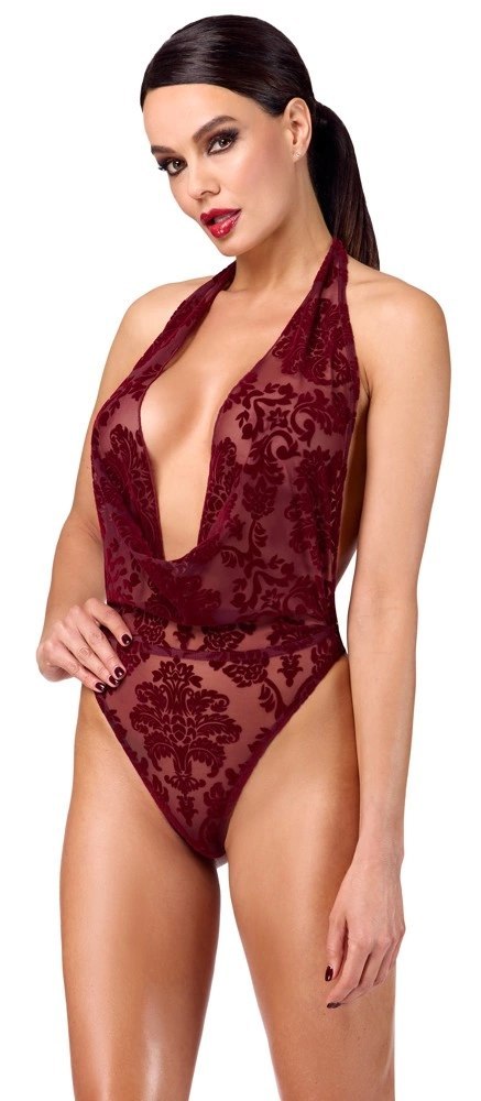 Noir Handmade Body Kink Royal czerwony, transparentny, rozmiar L