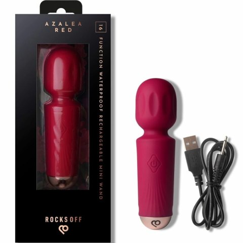 Rocks-Off Azalia Mini Rożdżka Wibracyjna 16 Trybow, Czerwona, USB, 11,5 cm