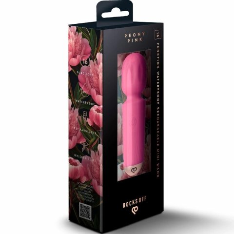 Rocks-Off Peony Mini Rożdżka 16 Trybow USB Rożowa 11,5cm