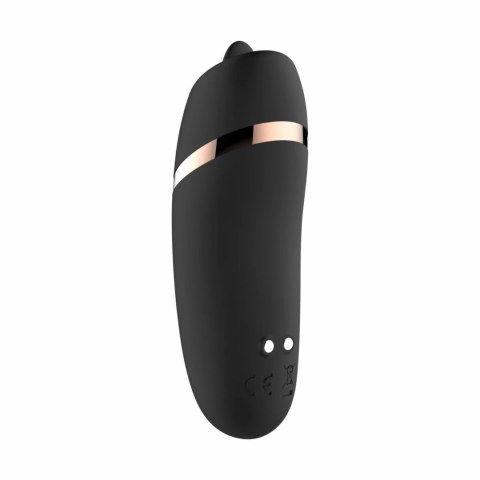 Rosy Gold Licking Stimulator Black - Elegancka maszyna intymna z etui