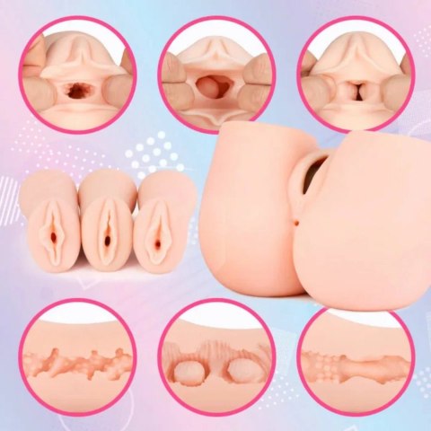 Seiraku Toys The Three Ages Peach - System wymiennych tuneli do masażu