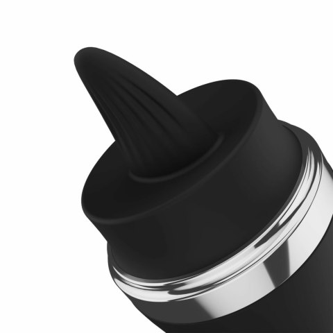 Teazers Mini Tongue Vibrator Black - kompaktowy masażer silikonowy USB