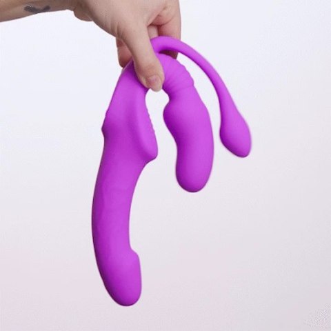 Teazers Strapless Strap-On Pink - System bezpaskowy z wibracjami i pilotem