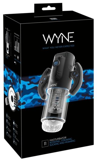 WYNE Model 11 automatyczna maszyna intymna z funkcją dźwięku, czarna