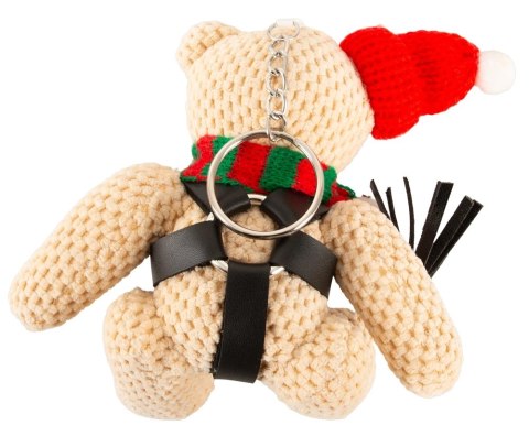 Bad Kitty Teddy Winter Edition maskotka z uprzężą i brelokiem 11 cm